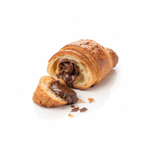cruasán francés crujiente de chocolate aislado fondo blanco en simbolizando lujo y pastelería gourmet con ia generativa 362434953